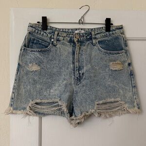 BP Light Blue Distressed Jean Shorts